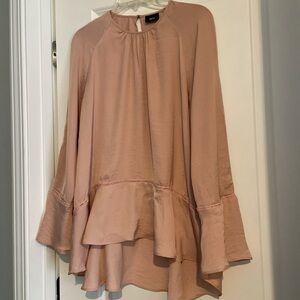 Mossimo Supply Co. Top Size XL? Pink  Flounces Flared Hemline Whimsical BohoVibe